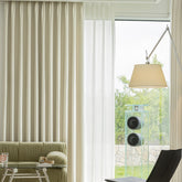 Cortina Personalizada Halle Cream Japandi Algodão Linho Blackout Preto